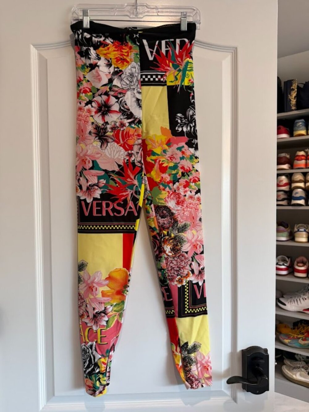VERSACE Floral Print Leggings | Size 40 (IT/EU) Size 4 US